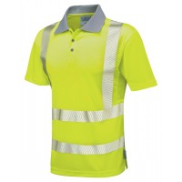 Leo Workwear Woolacombe Class 2 Yellow Hi Vis Polo Shirt